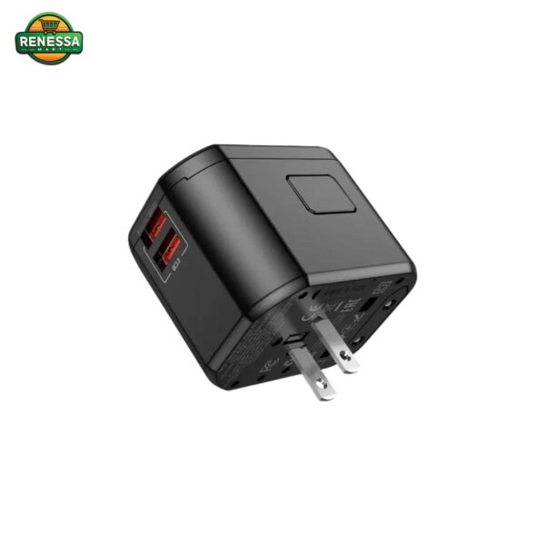 Hoco AC15 Three-Port PD20W(1C2A) Universal Conversion Charger - Image 4